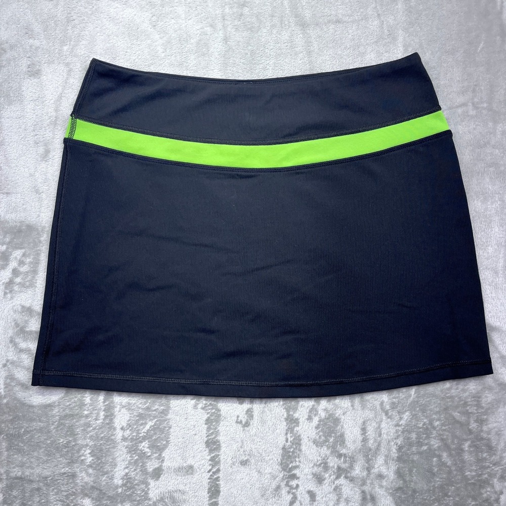 Lemon Women's Black Skort with Neon Green Accent